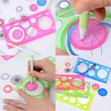 4p 도형자 세트 초등학교준비물 알루미늄자 모양자 캐릭터자 길이재기, 1개, 상세페이지 참조