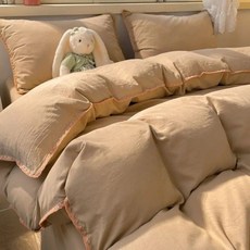 시원한 수박 줄무늬 쉘 자수 여름 하트 시트 기숙사 침대 세트 이불 부드러운 침구