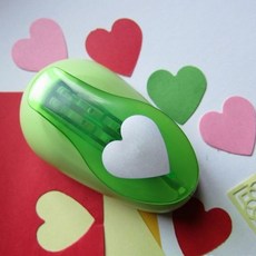 YOLQ兒童DIY壓花器工具，印花機邊紋鏤空壓花器，直角圓角壓花機, 大號99L出圖3.5CM愛心, 1個