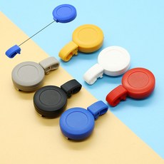 명찰 릴홀더 신축성 분실방지 목걸이 출입증, 1개, 옐로우