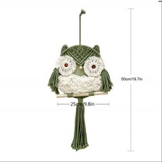 북유럽풍 부엉이 풍수 인테리어 장식품 태피스트리 마크라메 5193, 블랙