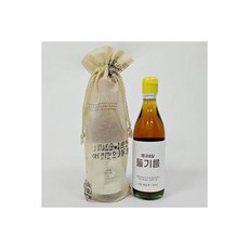 고소담 통참깨 들기름 350ml + 파우치 쇼핑백 100%통들깨 고소한 맛과향이 그대로~ 전통압착방식 No벤조피렌