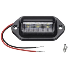 6 LED 자동차 번호판 조명 트럭 SUV RV 트레일러 밴용 밝은 번호판 램프 12V 화이트 외부 LED 번호판 램프, 01 1pc