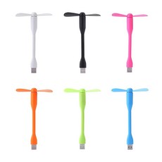 보조배터리 노트북 PC용 유연한 구부릴 수 있는 선풍기 미니 USB AC 휴대용 손 냉각 컴퓨터 여름 가제트 6, 01 6 Colors Mixed, 1개