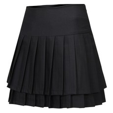 女款高腰側拉鍊打褶高爾夫球裙 GF0059