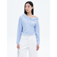 매장정품 에잇세컨즈 8SECONDS 언밸런스 스트라이프 셔츠 스카이 블루 125464MB1Q 206270