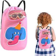 Poupangke 용 수영 가방 스포츠 아동용 여아용 건습 칸 분리형 실용적인