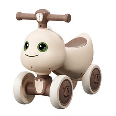 유아 네발 스쿠터 밸런스바이크, 갈색 무소음 바퀴