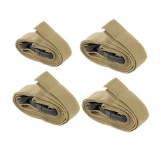 헤비 듀티 야외 캠핑 수하물 스트랩 - 조절 가능한 이중 안전 버클 수하물 포장 벨트 화물 묶음 로프, 06 4PCS khaki