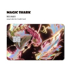 아카자 젠이츠 카드커버 귀멸의칼날 홀로그램 스킨커버 스티커, No Chip, H681