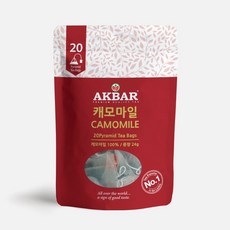 아크바 캐모마일 허브티 피라밋 티백, 1.2g, 20개입, 1개