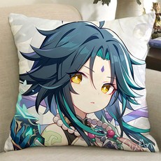 원신 샤오 봉제 인형 베개 골드록 인형 수호 야샤 장군 애니메이션/2D 베개, 1