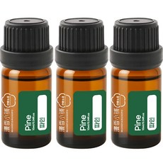 1+1+1 천연 100% 아로마 오일 에센셜 만향소포 PETA 비건 아로마테라피, 3개, 10ml, 파인 에센셜오일
