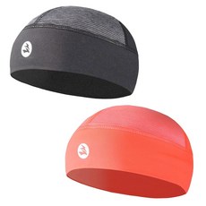 로우 프로파일 쿨링 헬멧/하드햇 라이너 스트레치 작업 캡 여름 땀 흡수 해골 러닝 비니 선 프로텍션, Black Strips + Fluro Orange, 1