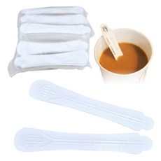 우리/C-01 종이스푼 500개 x 1봉지/종이스틱/커피스푼/커피스틱/티스푼/업소용/커피숍/일회용 종이 수저/숟가락, 1개, 500개입