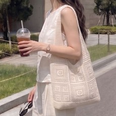 아띠아띠 그물가방 니트 여성 숄더 에코백