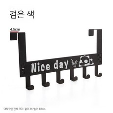 도어후크 다용도 벽부착 북유럽식 옷걸이 모자 열쇠 가방 거는 행거, 블랙(1+1)