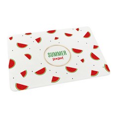 彩繪系列10 硬式珪藻土地墊 55x40x0.9cm 踏墊/吸水墊, 1個, 繽紛西瓜