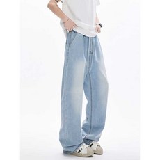 청바지 아이스 쿨링 워싱 데님 팬츠 스트레이트 여름