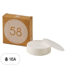 빈플러스 라운드 커피필터 화이트 58mm, 100개, 1세트