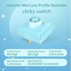 Kailh 로우 프로파일 무소음 기계식 키보드 스위치 MINI 시리즈 선형 및 클릭형 3핀 1353Hitbox MG68 A75와, 03 10PCS, 03 Winter