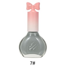 油性甲油 免烤快乾 裸色亮片底油封層 酒紅車釐子, 07天空灰,8.5ML, 1個