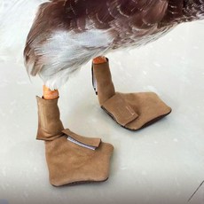 반려동물 오리 신발 사계절 방수 미끄럼방지 발바닥 보호, 와인레드, S (작은 오리와 거위용), 1개