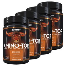 SYNTRAX Amino-Tor BCAA+glutamine保健食品 柳橙柑橘口味, 4罐, 340g