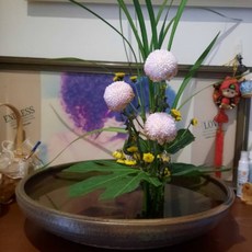 娟兒藝品 插花盤 陶瓷花器 展示藝術品, 1個, 40