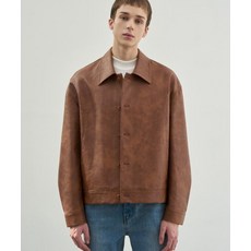 매장정품 DRAW FIT 드로우핏 라인 스모크 레더 자켓 [SMOKE CAMEL] DFJK2102SMCM 1370678