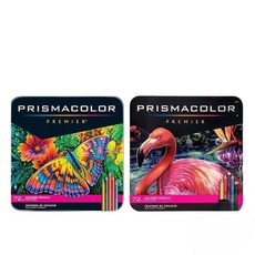 색연필 72색 Prismacolor 미술 드로잉 펜슬 전문가용색연필 그리기, 유성 색연 72색  소프트 코어 펜슬