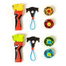 어린이 슈터기 팽이 장난감 세트 와인더 포함 2인용