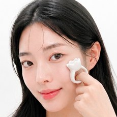 반지괄사 세라믹 얼굴마사지 괄사마사지, 화이트, 1개