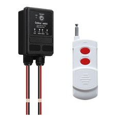 台灣出貨 新款12V24V36V48V60V72V通用遙控開關直流單路水泵電瓶燈具電器, (防水)控制器+1個遙控500米, 1個