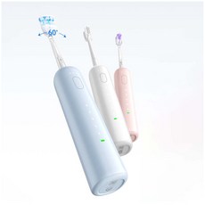 와우쉿 웨이브 음파 전동칫솔 60도 진폭 전동칫솔, 1개, 하얀색, T001