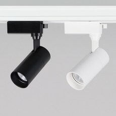 1020더쎈 원통형 조명 LED 30에코 레일 COB 각도조절 레일조명 카네스 스포트, 1개, 30W_블랙_전구색