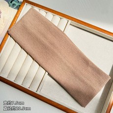 純色運動頭帶：春夏季瑜伽跑步健身吸汗髮帶，男女通用，月子束髮適用, 卡其色, 1個