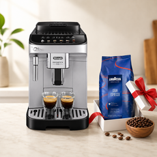 De'Longhi Magnifica EVO ECAM290.43.SB 義式咖啡機 贈 Lavazza 義式咖啡豆 1KG, 銀黑色, ECAM 290.43.SB