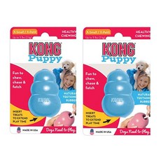 KONG 강아지 콩장난감 퍼피 XS 2개, 블루+블루