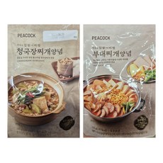 피코크 청국장찌개 양념 150g+부대찌개 양념 120g 각 1개씩, 1세트, 270g