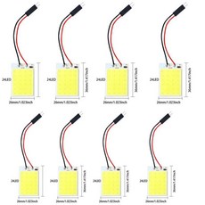 자동차 통관 라이센스 패널 램프 자동 인테리어 독서 전구 트렁크 꽃줄 빛, 1개, 11. 24LED 8pcs
