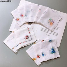 小手帕 古風中老年老式手帕 全棉懷舊正方形手絹 隨身薄款吸汗中國風純棉帕, 1個, 月牙邊隨幾數量【1條】,30CM*30CM