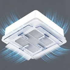EYY 에어컨 바람막이 무풍 천장형 맞바람 방지 가드 흔들림 없이 고정, 1개, 4way