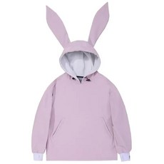 하얼빈 야외 스노보드 슈트 남녀 방수 스키복 토끼 귀 방풍 폴리에스터, 1. 라지 / W. 핑크 탑 (방수/ 기모 ), 1개