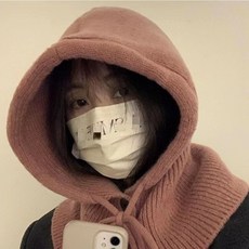 홈이즈스토리 여성 바라클라바 겨울 넥워머, FREE, 브라운, 1개