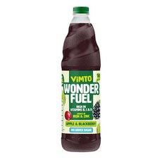 Vimto 원더퓨얼 애플 블랙베리 무가당 코디얼 주스 725ml 4개