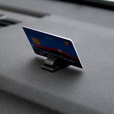 부착식 자동차 홀더 핸드폰 주차 번호판 카드홀더 명함꽂이, 블랙, 1개