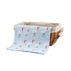 雪倫小舖 Muslintree雙層動物印花嬰兒紗布包巾蓋被浴巾 (柔軟透氣、多功能用途)