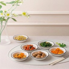 WHH 예쁜 도자기 소스 접시 세트 실용적인 소스종지 소스볼, 6개, 화이트