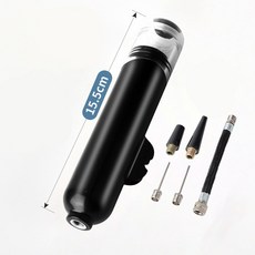 附雙充氣打氣筒 RB20 輕巧便攜 籃球 足球 排球 多功能充氣筒, 膠囊行打氣筒-黑